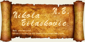 Nikola Bilašković vizit kartica